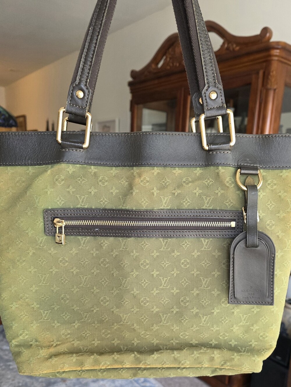 LOUIS VUITTON Lin Lucille GM Monagram GREEN TOTE 2003-2004